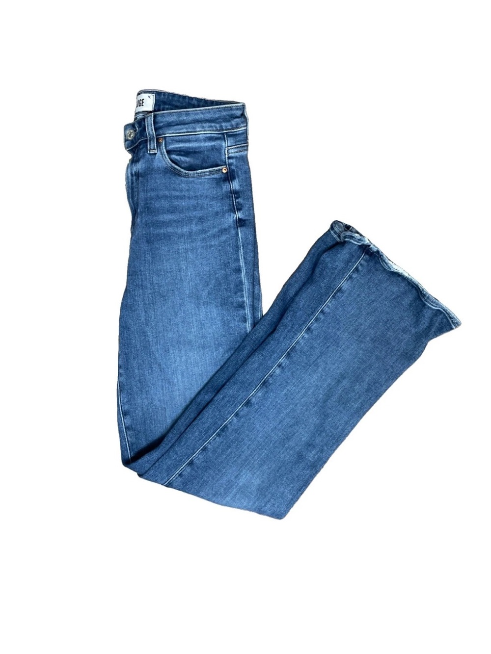 PAIGE Womens Flare Jeans Size 28 Blue Dark Laurel Canyon High Rise Bootcut Denim